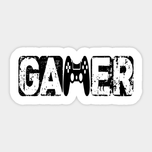 Gamer T Shirt - Funny Gamer Logo Design Gift Sticker